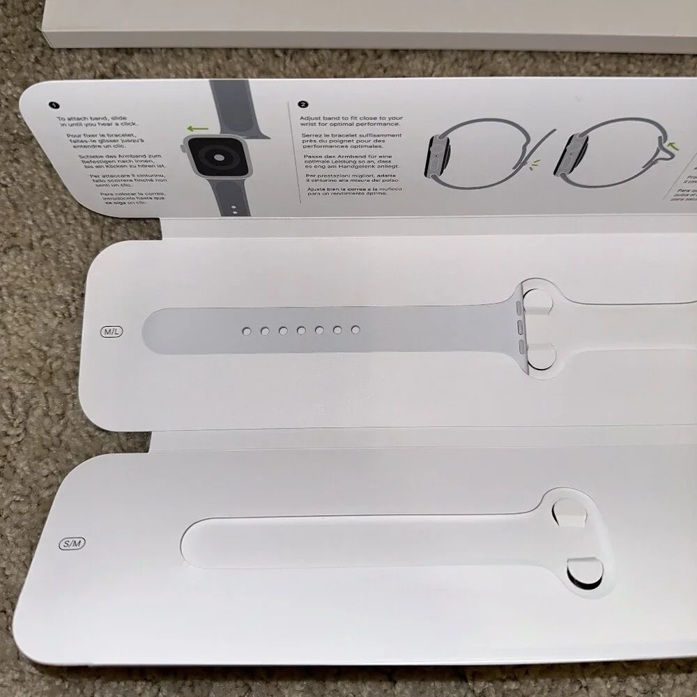 Apple Watch Sport Band 44mm Size M/L Bottom Band Only Brand New White